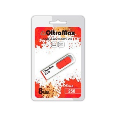 Флеш накопитель USB 8GB OltraMax 250 Red, USB 2.0 фото