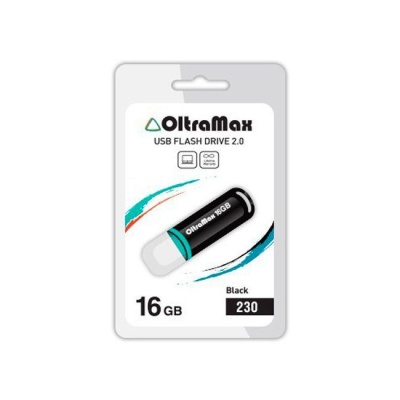 Флеш накопитель USB 16GB OltraMax 230, USB 2.0, черный фото