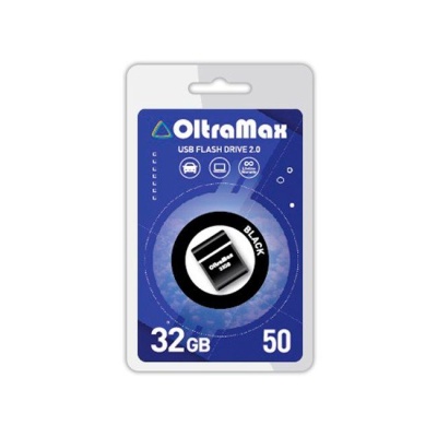 Флеш накопитель USB 32GB OltraMax Drive 50 Mini Black, USB 2.0 фото