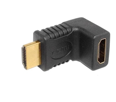 Переходник гнездо HDMI- штекер HDMI угловой фото